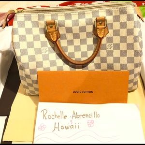 Authentic Louis Vuitton Speedy 30 Azure